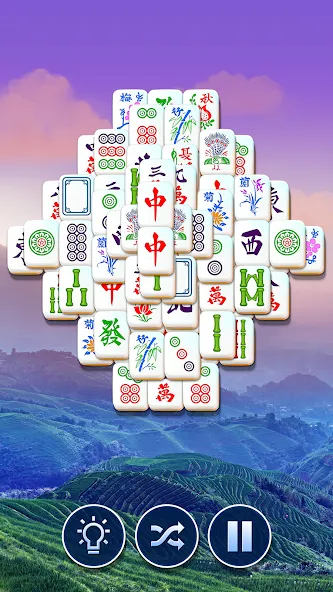 Скачать взломанную Mahjong Club - Solitaire Game — Безлимитные подсказки и монеты — скриншот 1
