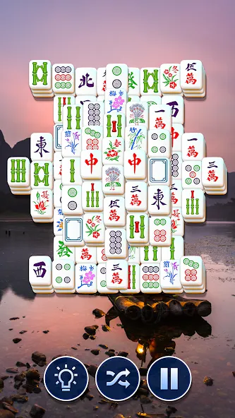 Скачать взломанную Mahjong Club - Solitaire Game — Безлимитные подсказки и монеты — скриншот 2