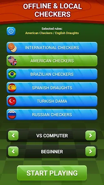 Checkers - Online & Offline — Мод: Игра без рекламы и онлайн — скриншот 4 Checkers - Online & Offline — Мод: Игра без рекламы и онлайн — скриншот 4