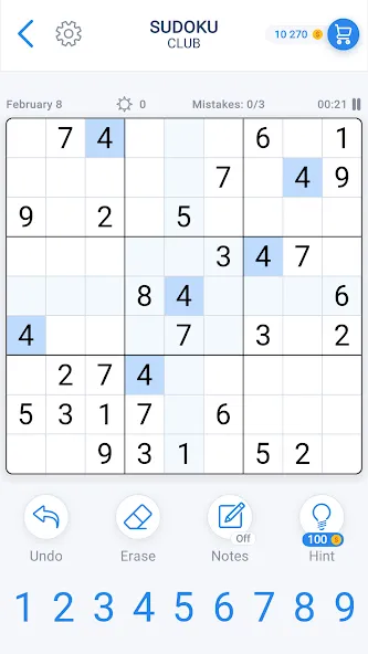 Sudoku Game - Daily Puzzles на Андроид — Мод Без рекламы и подсказки доступны — скриншот 1 Sudoku Game - Daily Puzzles на Андроид — Мод Без рекламы и подсказки доступны — скриншот 1