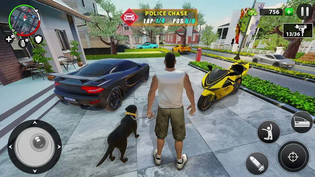 Real Grand Gangster Crime City MOD — Безлимитные деньги и оружие на Андроид — скриншот 2
