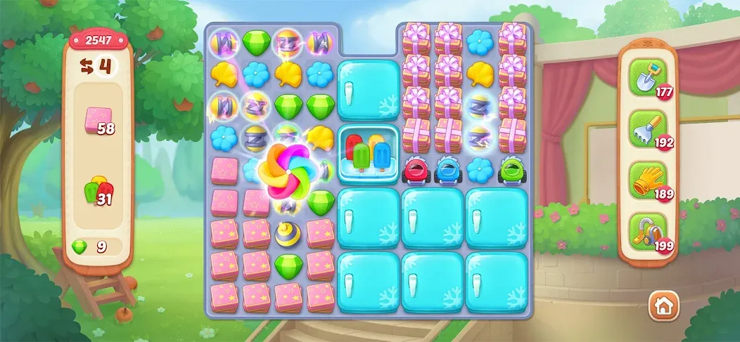 Garden Affairs: Design & Match MOD — Безлимитные монеты и открыты уровни на Андроид — скриншот 4