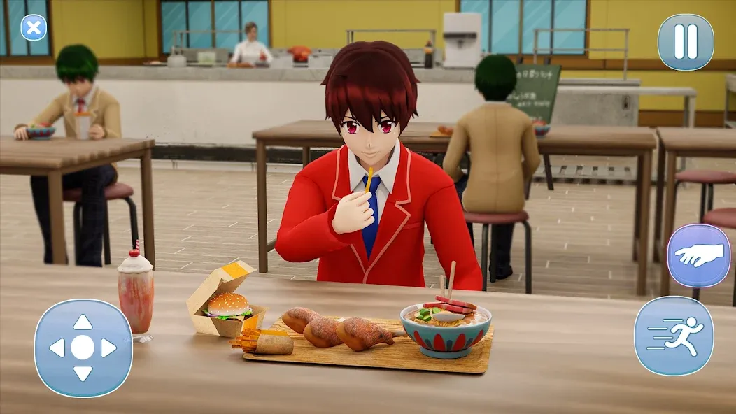 Anime Boy High School Life 3d MOD — Много денег и все уровни открыты на Андроид — скриншот 2