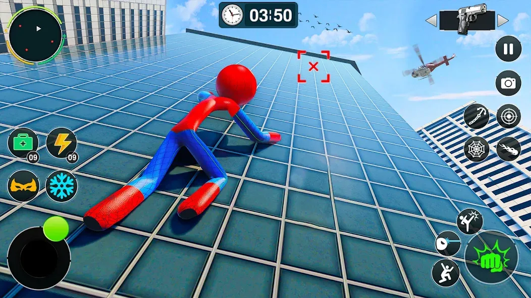 Скачать Flying Stickman Rope Hero Game с модом — Безлимитные деньги и полёт — скриншот 3