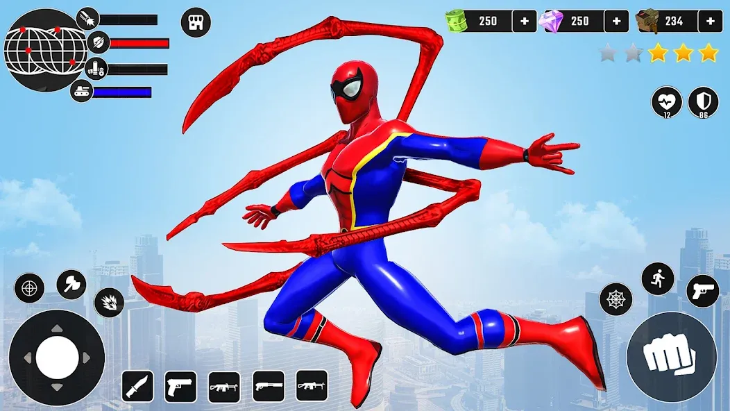 Miami Superhero: Spider Games на Андроид — Безлимитные деньги и суперспособности — скриншот 1