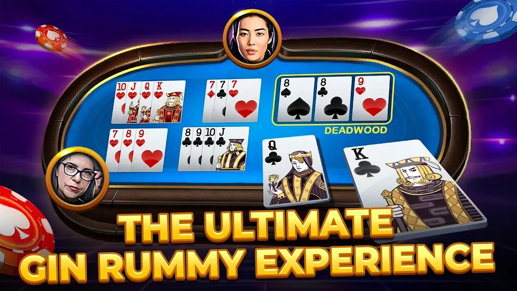 Gin Rummy - Card Game — Безлимитные монеты и подсказки — скриншот 2