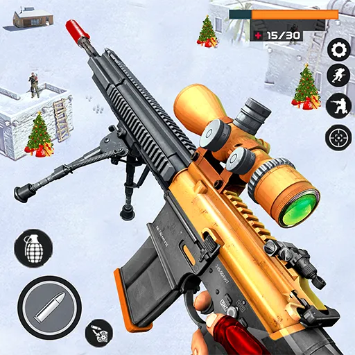 Banduk Game - Sniper Gun Games — Взломанная версия (Безлимитные патроны и улучшенное оружие) — скриншот 1