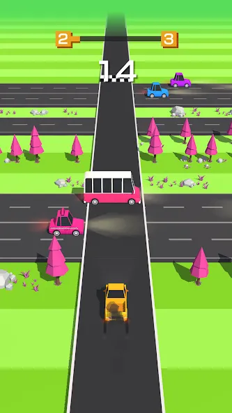 Traffic Run!: Driving Game MOD — Безлимитные деньги и все машины на Андроид — скриншот 4