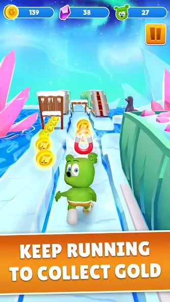 Скачать Gummy Bear Run: Running Games — Безлимитные монеты и все скины — скриншот 2