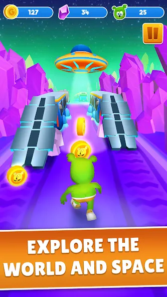 Скачать Gummy Bear Run: Running Games — Безлимитные монеты и все скины — скриншот 3