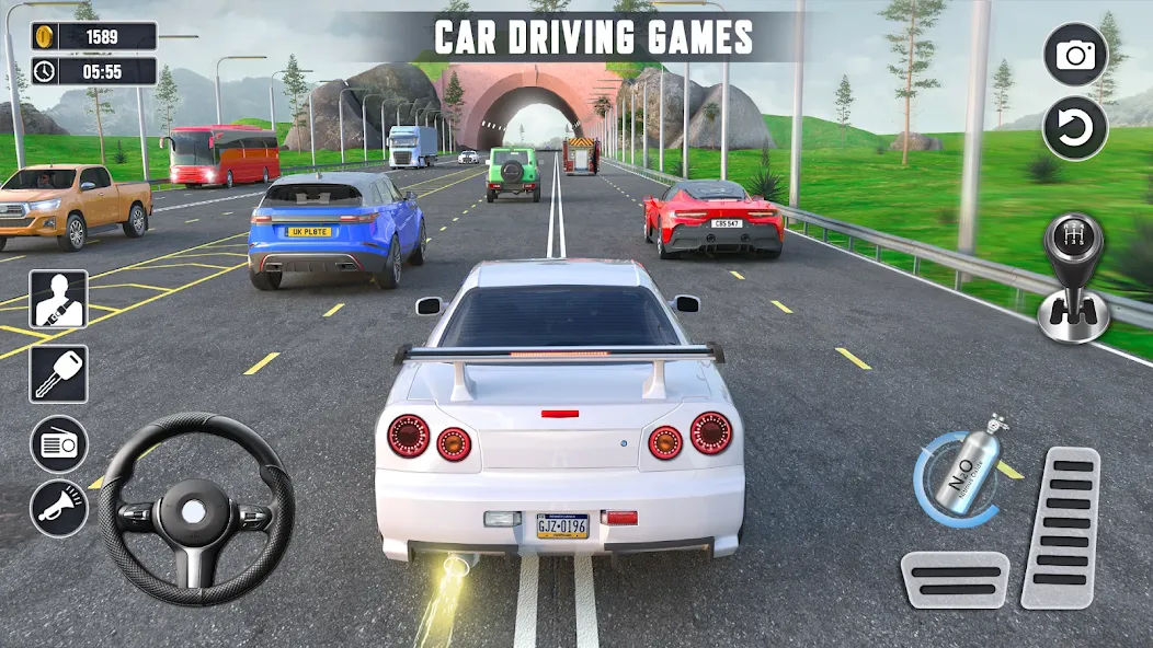 Real Highway Car Racing Games (Мод Безлимитные деньги и все машины открыты) — скриншот 1
