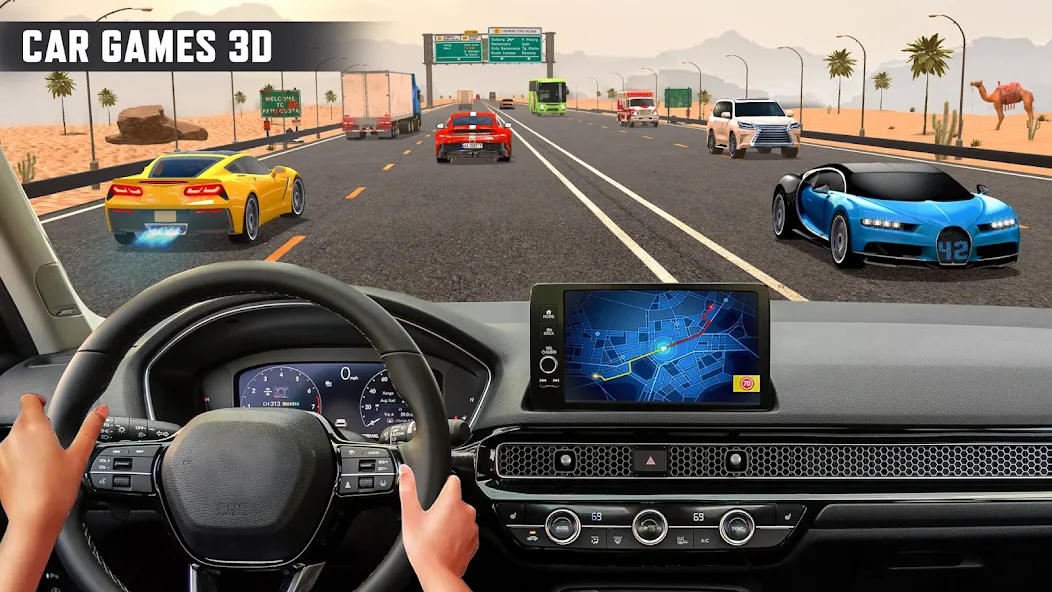 Real Highway Car Racing Games (Мод Безлимитные деньги и все машины открыты) — скриншот 4
