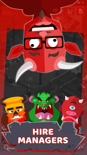 Взлом Hell: Idle Evil Tycoon Sim — Безлимитные деньги и все улучшения — скриншот 1
