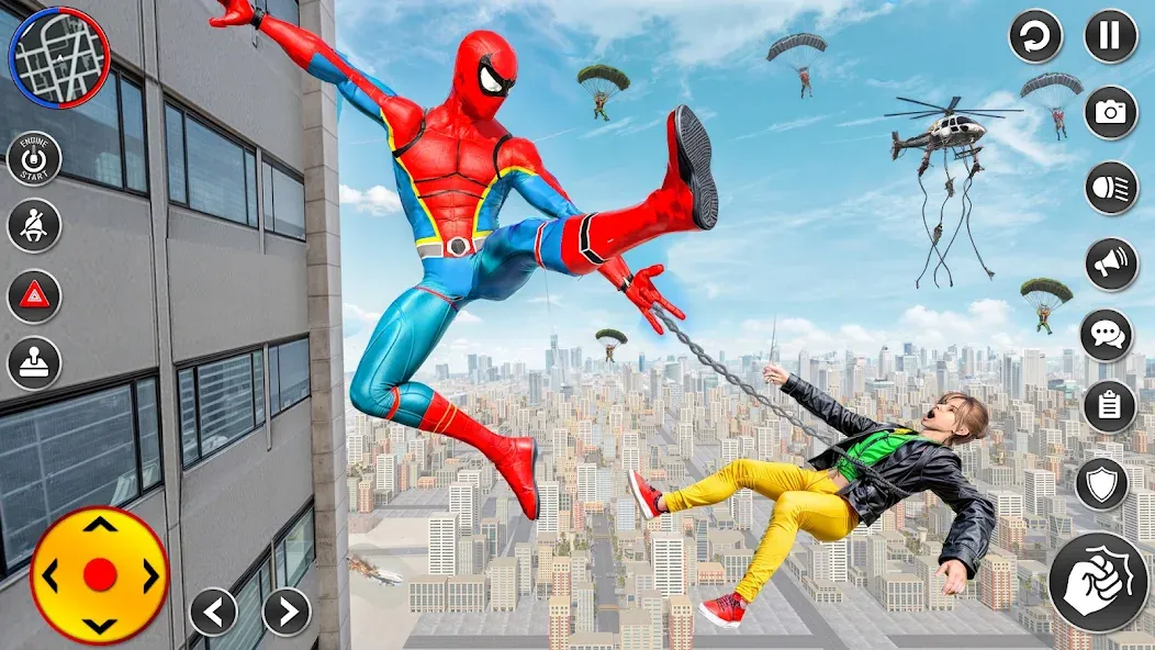 Скачать Spider Rope Hero Spider Games MOD APK — Безлимитные деньги и алмазы — скриншот 2