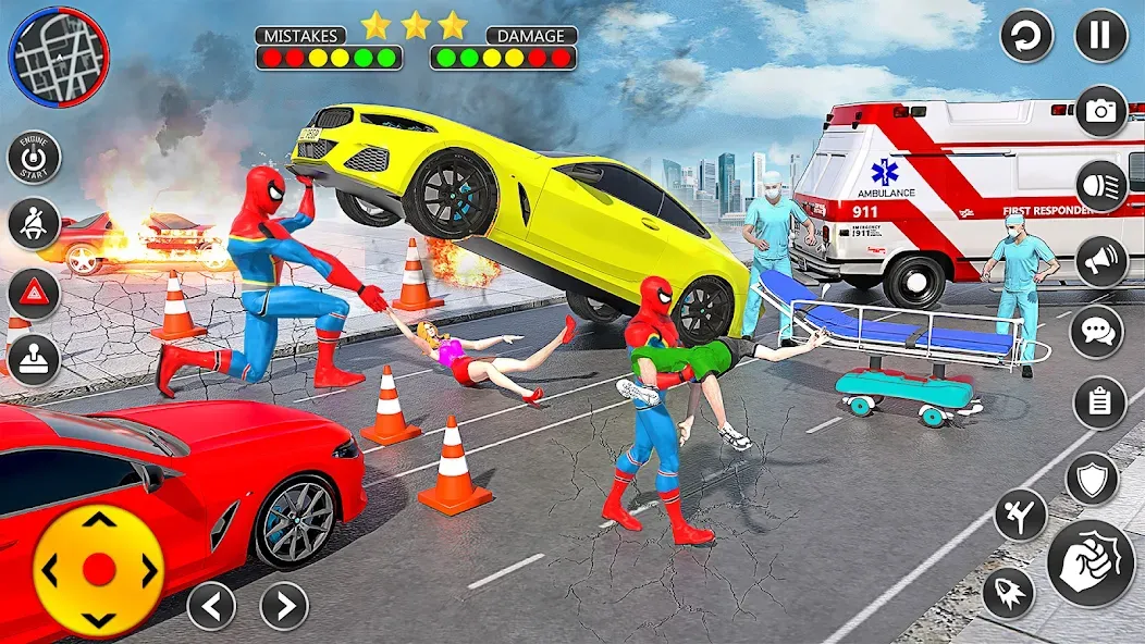 Скачать Spider Rope Hero Spider Games MOD APK — Безлимитные деньги и алмазы — скриншот 4