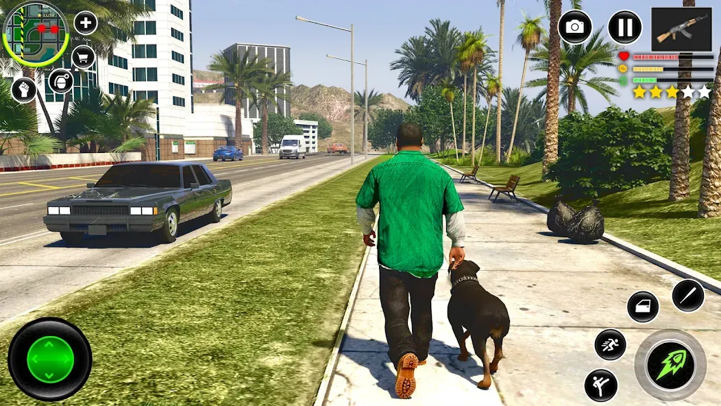 Grand City Thug Crime Games MOD APK — Безлимитные деньги и оружие — скриншот 1