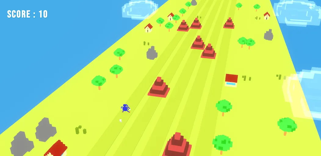 Взломанная Sanic Run 3D на Андроид — Безлимитные монеты и все уровни — скриншот 1