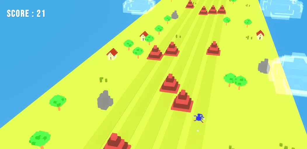 Взломанная Sanic Run 3D на Андроид — Безлимитные монеты и все уровни — скриншот 2