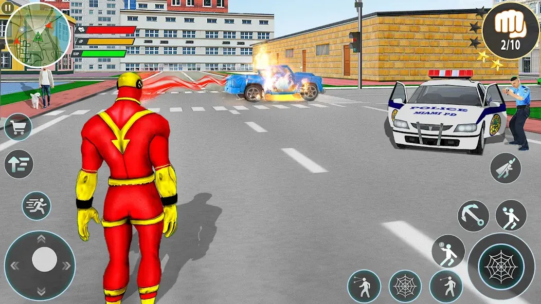Скачать Rope Hero Spider Fighting Game — Последняя версия (Безлимитные деньги и мощное оружие) — скриншот 2 Скачать Rope Hero Spider Fighting Game — Последняя версия (Безлимитные деньги и мощное оружие) — скриншот 2