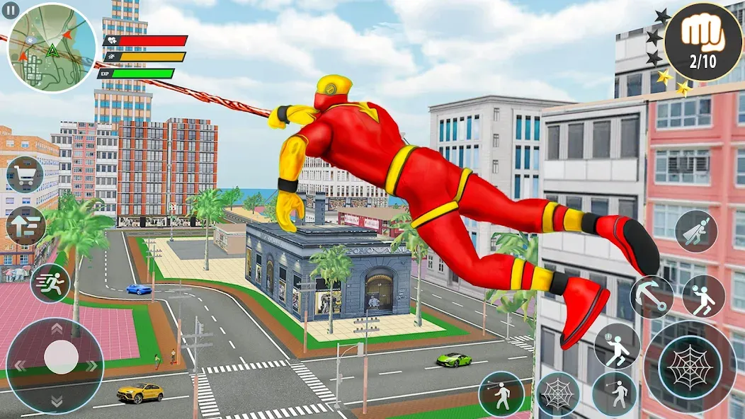 Скачать Rope Hero Spider Fighting Game — Последняя версия (Безлимитные деньги и мощное оружие) — скриншот 3 Скачать Rope Hero Spider Fighting Game — Последняя версия (Безлимитные деньги и мощное оружие) — скриншот 3