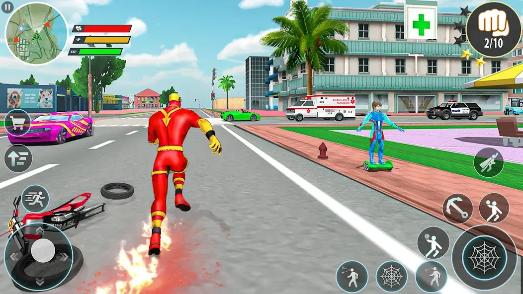 Скачать Rope Hero Spider Fighting Game — Последняя версия (Безлимитные деньги и мощное оружие) — скриншот 4 Скачать Rope Hero Spider Fighting Game — Последняя версия (Безлимитные деньги и мощное оружие) — скриншот 4