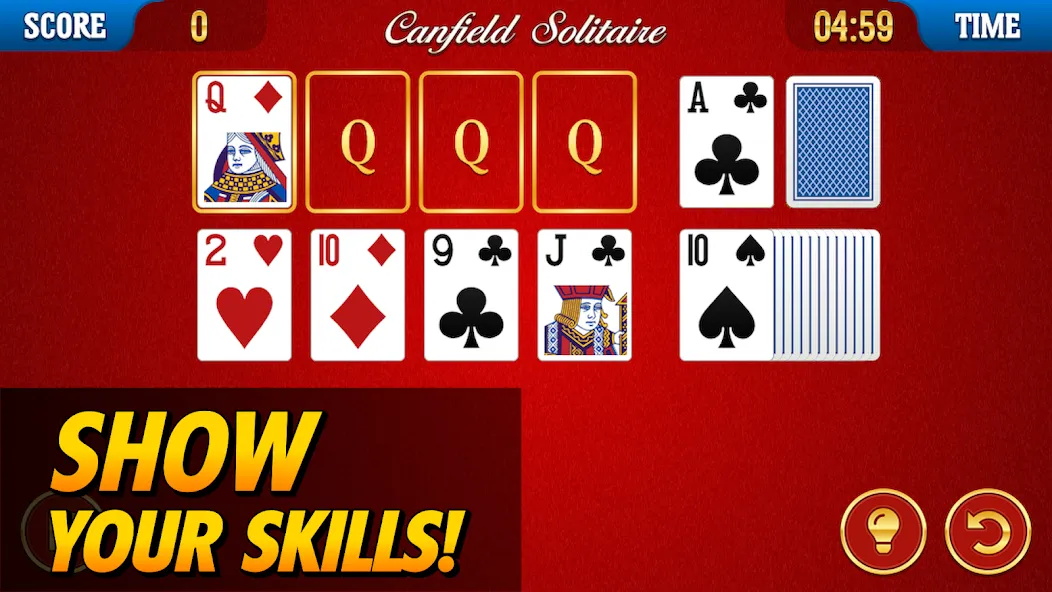 Скачать Canfield Solitaire на телефон — Открыты все уровни и подсказки — скриншот 5 Скачать Canfield Solitaire на телефон — Открыты все уровни и подсказки — скриншот 5