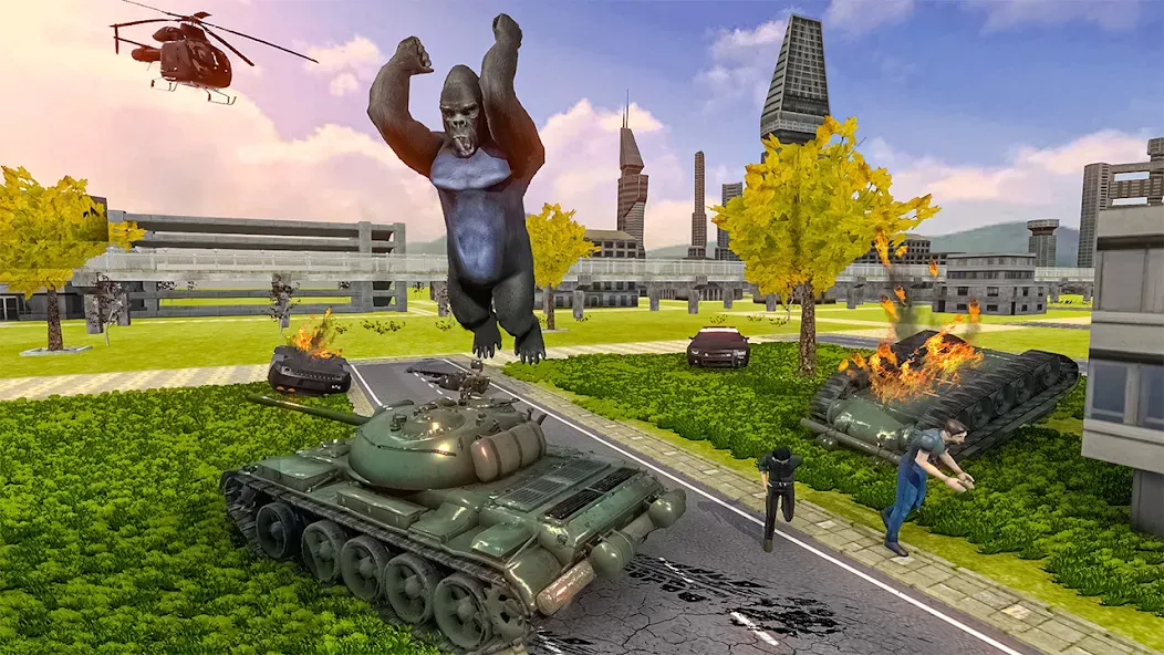 Gorilla Smash City Escape Jail MOD APK на Android — Безлимитные деньги и суперсила — скриншот 1
