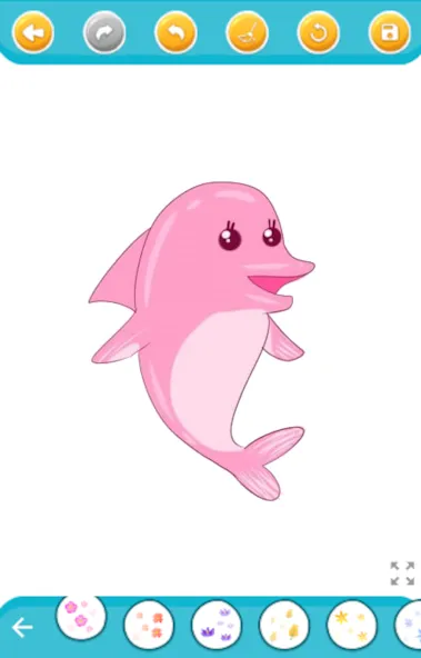 dolphin coloring game MOD APK — Без рекламы и открыты все раскраски — скриншот 2