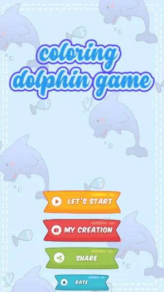 dolphin coloring game MOD APK — Без рекламы и открыты все раскраски — скриншот 5