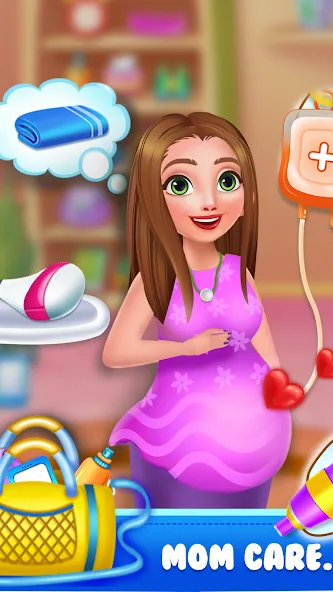 Скачать Mom newborn babysitter care MOD APK — Заботливая няня без ограничений — скриншот 3 Скачать Mom newborn babysitter care MOD APK — Заботливая няня без ограничений — скриншот 3