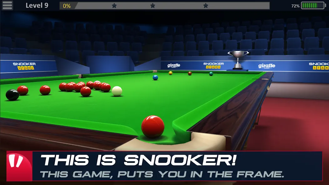Взломанная Snooker Stars - 3D Online Spor на Андроид — Безлимитные деньги и все кии — скриншот 1 Взломанная Snooker Stars - 3D Online Spor на Андроид — Безлимитные деньги и все кии — скриншот 1