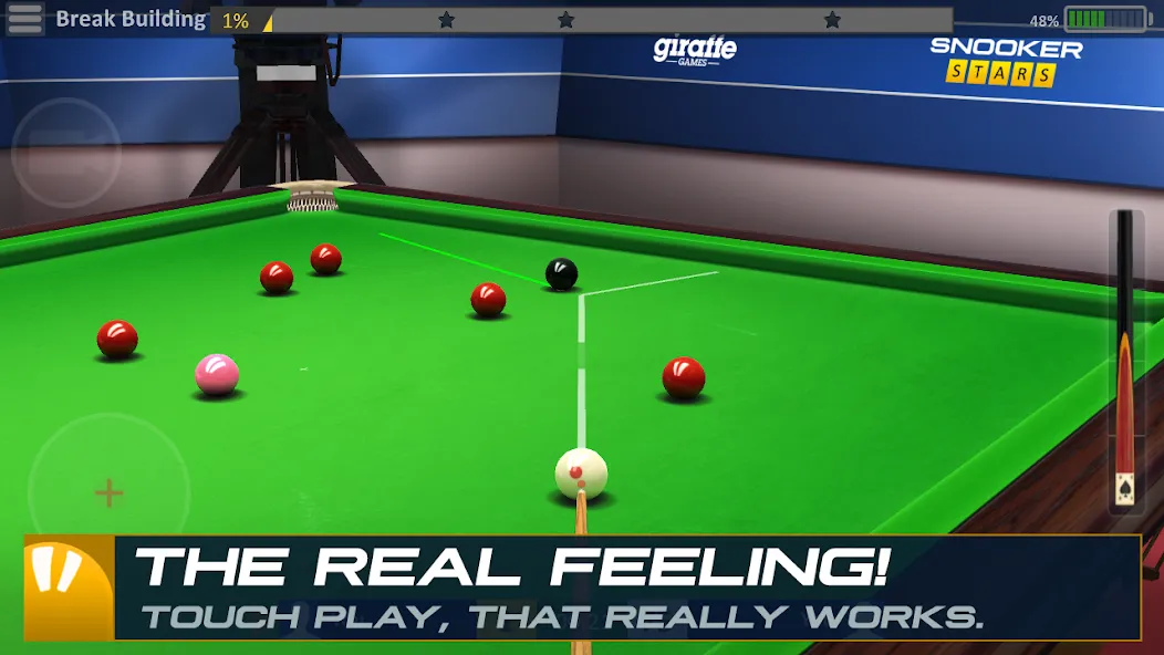 Взломанная Snooker Stars - 3D Online Spor на Андроид — Безлимитные деньги и все кии — скриншот 2 Взломанная Snooker Stars - 3D Online Spor на Андроид — Безлимитные деньги и все кии — скриншот 2
