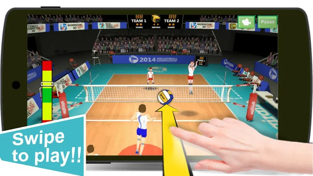 Volleyball Champions 3D - Onli на Андроид — Безлимитные монеты и энергия — скриншот 2