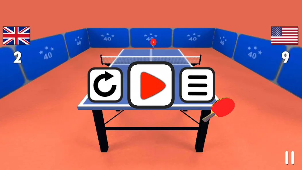 Скачать взлом Table Tennis 3D на Андроид — Безлимитные деньги и все ракетки — скриншот 4