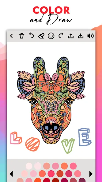 Скачать Coloring for adults offline — Модификация Все раскраски разблокированы офлайн — скриншот 3