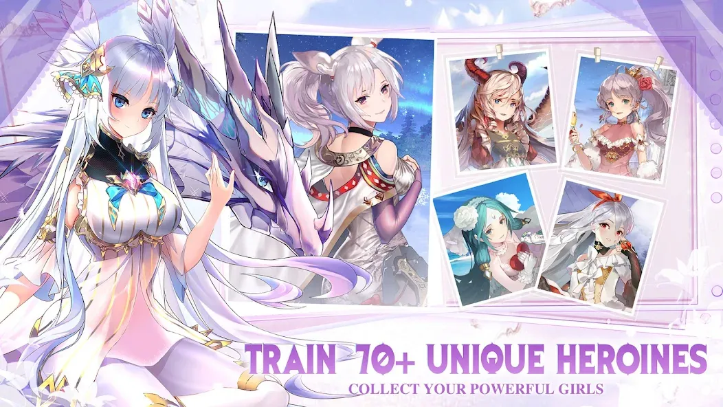 Взлом Girls' Connect: Idle RPG — Безлимитные ресурсы и алмазы — скриншот 2