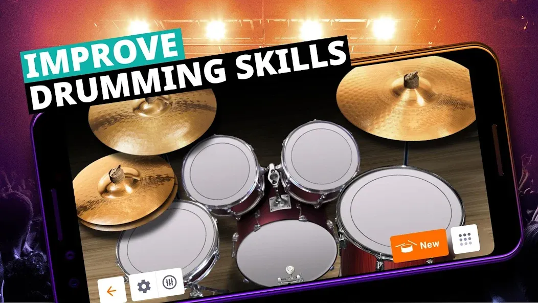 Скачать Drum Kit Music Games Simulator — Реалистичная игра на барабанах — скриншот 3