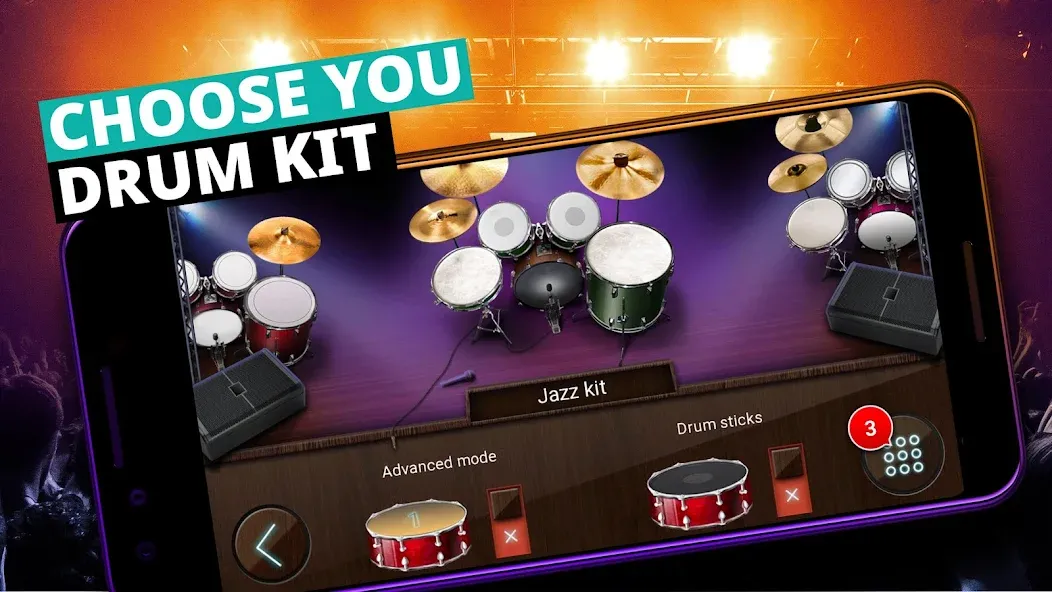 Скачать Drum Kit Music Games Simulator — Реалистичная игра на барабанах — скриншот 4