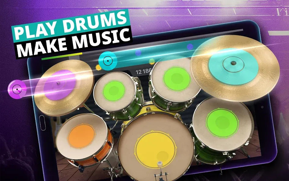Скачать Drum Kit Music Games Simulator — Реалистичная игра на барабанах — скриншот 5