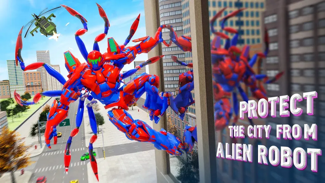 Скачать взлом Spider Robot: Robot Car Games на Андроид — Безлимитные деньги и мощный робот — скриншот 3