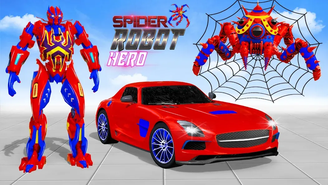 Скачать взлом Spider Robot: Robot Car Games на Андроид — Безлимитные деньги и мощный робот — скриншот 4