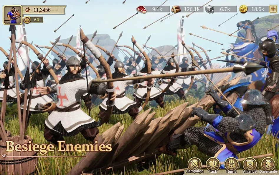 Взломанная Game of Empires:Warring Realms на Андроид — Безлимитные ресурсы и ускоренное строительство — скриншот 1