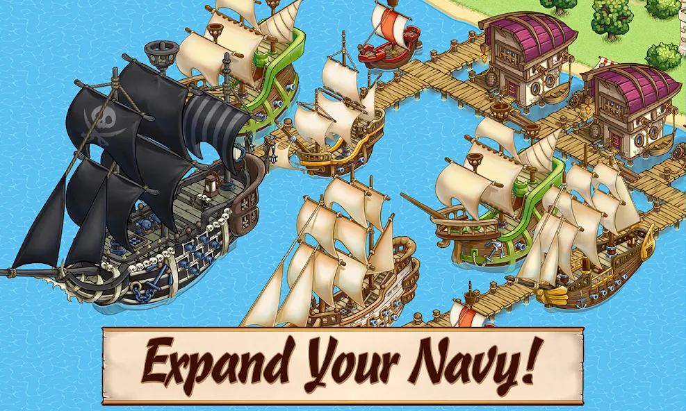 Pirates of Everseas — Безлимитные ресурсы и быстрый прогресс — скриншот 1