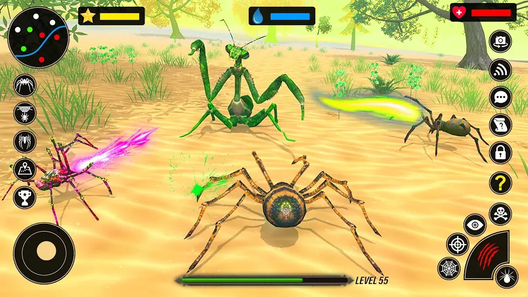Скачать взлом Spider Simulator - Creepy Tad на Андроид — Безлимитная паутина и открыты все уровни — скриншот 2