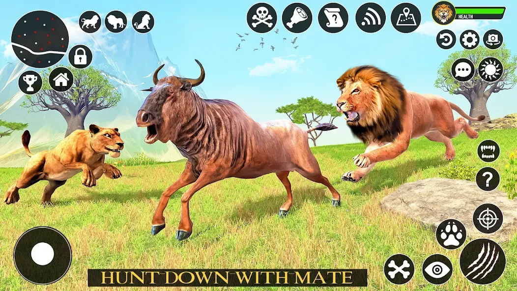 Скачать Ultimate Lion Simulator Game на телефон — Бесконечное здоровье и суперсила — скриншот 1