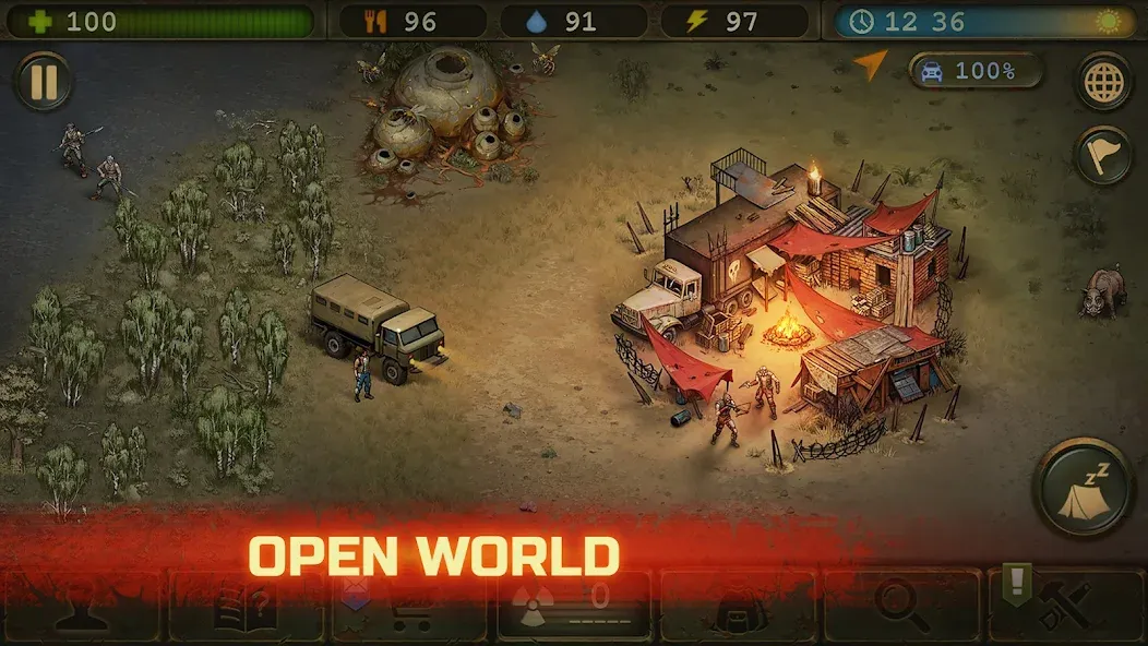 Взломанная Day R Survival: Last Survivor на Андроид — Безлимитные ресурсы и высокая выносливость — скриншот 2