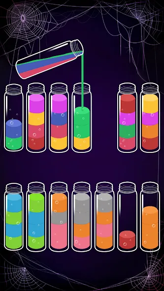Скачать Soda Sort: Water Color Puzzle — Последняя версия (Безлимитные монеты и подсказки) — скриншот 5