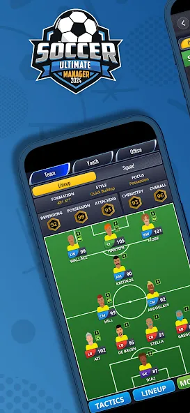 Ultimate Soccer Manager 2024 Mod APK Безлимитные деньги и премиум открыт — Скачать на Андроид — скриншот 1