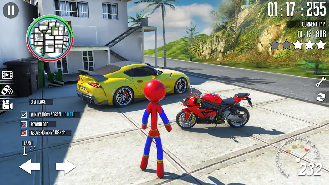Скачать Spider Game-Stickman Rope Hero (Мод: Безлимитные монеты и полёт) на Андроид — скриншот 1