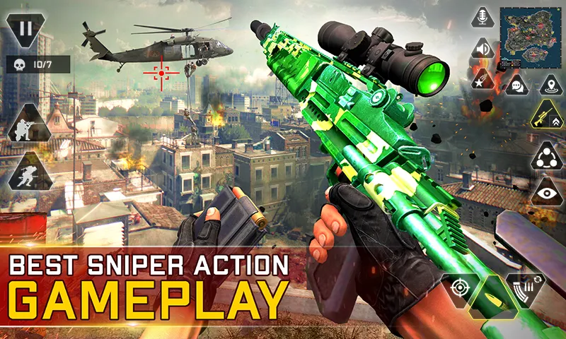 Sniper Gun Shooting game — Безлимитные патроны и точная стрельба — скриншот 1 Sniper Gun Shooting game — Безлимитные патроны и точная стрельба — скриншот 1